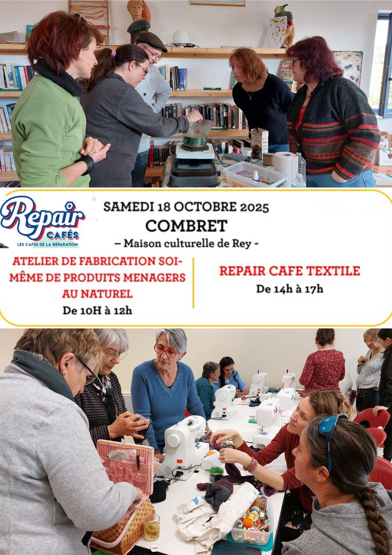 Lire la suite à propos de l’article Atelier “Repair Café » textile et fabrication de produits ménagers à Combret